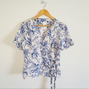 🍁3 for $15 🍁 H&M Linen Wrapover Blouse